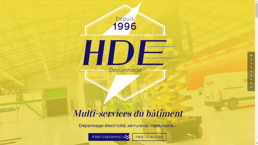 Aperçu du site HUCHER — Dépannage Électricité
